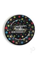 Happy F`n Birthday Plates (8 Per Pack) - Multicolor